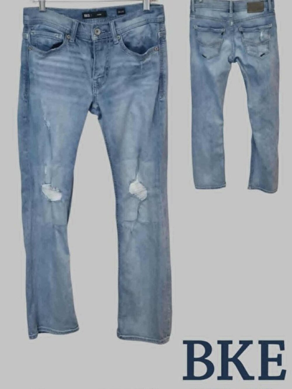 BKE Aiden Distressed Cotton Casual Denim Jeans Mens 30 x 32